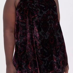 torrid Halter Tunic Tank - Burnout Velvet Paisley 2 (2x)
